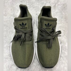 Olive Green adidas soft sneaker swift run kids size 5